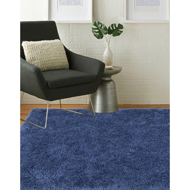 Buy Hand Woven Whisper Rug - Denim Blue Rugs from Vaaree