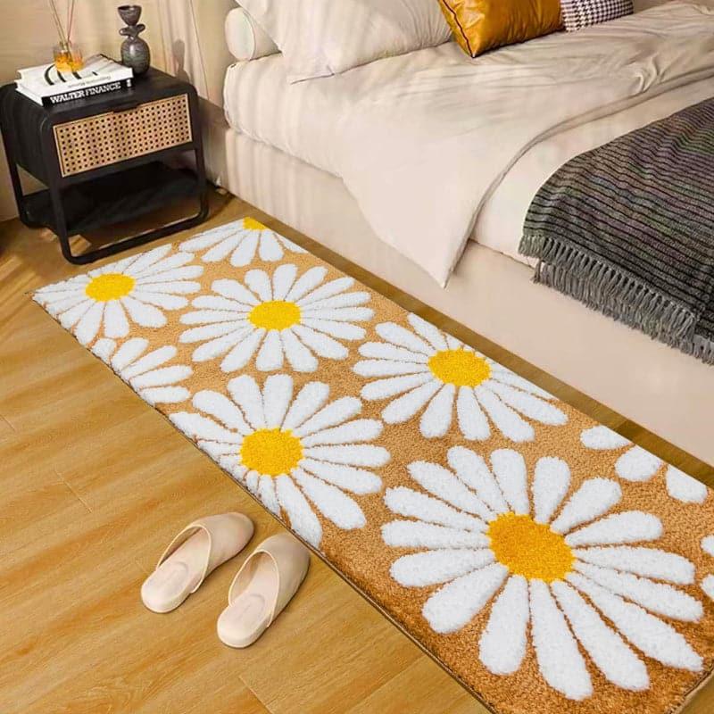 Buy Daisy Dawn Runner Rug - Beige Runner Rug from Vaaree