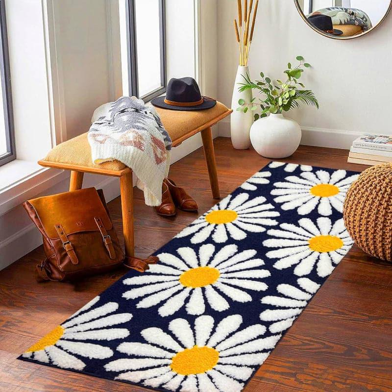 Buy Daisy Dawn Runner Rug - Blue Runner Rug from Vaaree