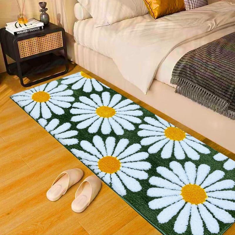 Buy Daisy Dawn Runner Rug - Green Runner Rug from Vaaree