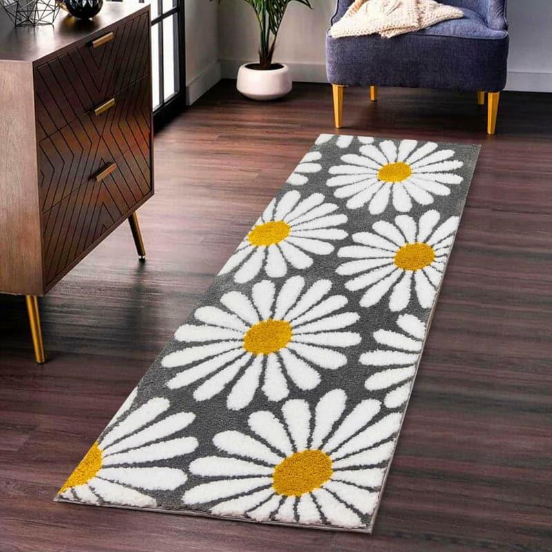 Buy Daisy Dawn Runner Rug - Grey Runner Rug from Vaaree