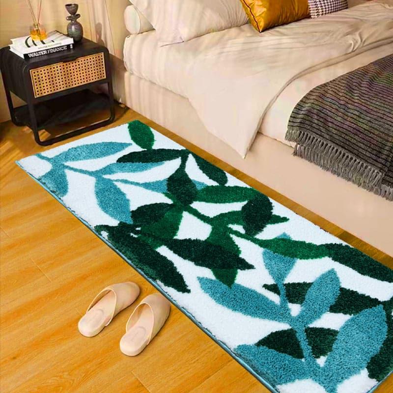 Buy Soft Pure Comfort Runner Rug - White & Green Runner Rug from Vaaree