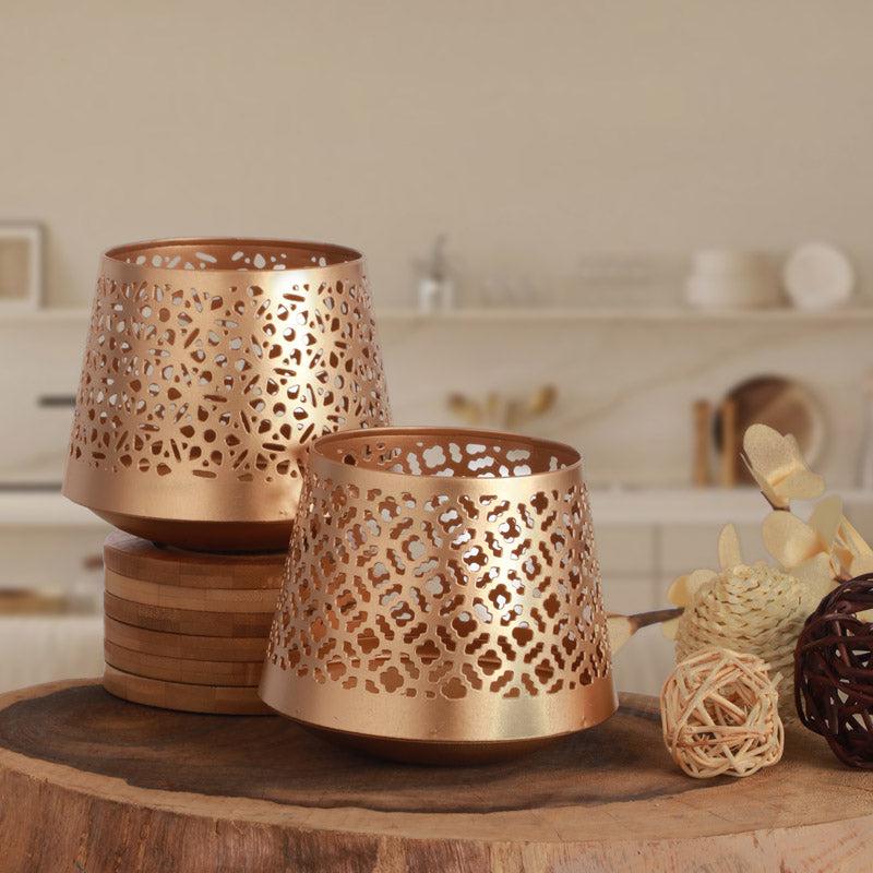 Buy Aintza Tealight Candle Holder - Set Of Two Tea Light Candle Holders from Vaaree