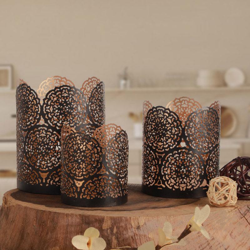 Buy Elene Handcrafted Tealight Candle Holder - Set Of Three Tea Light Candle Holders from Vaaree