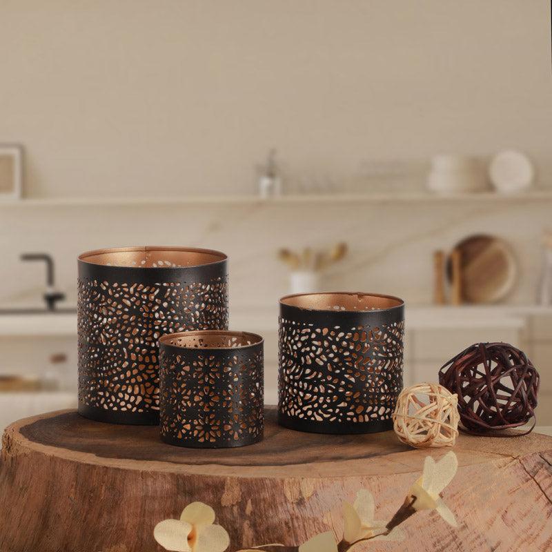 Buy Malen Handcrafted Tealight Candle Holder - Set Of Three Tea Light Candle Holders from Vaaree