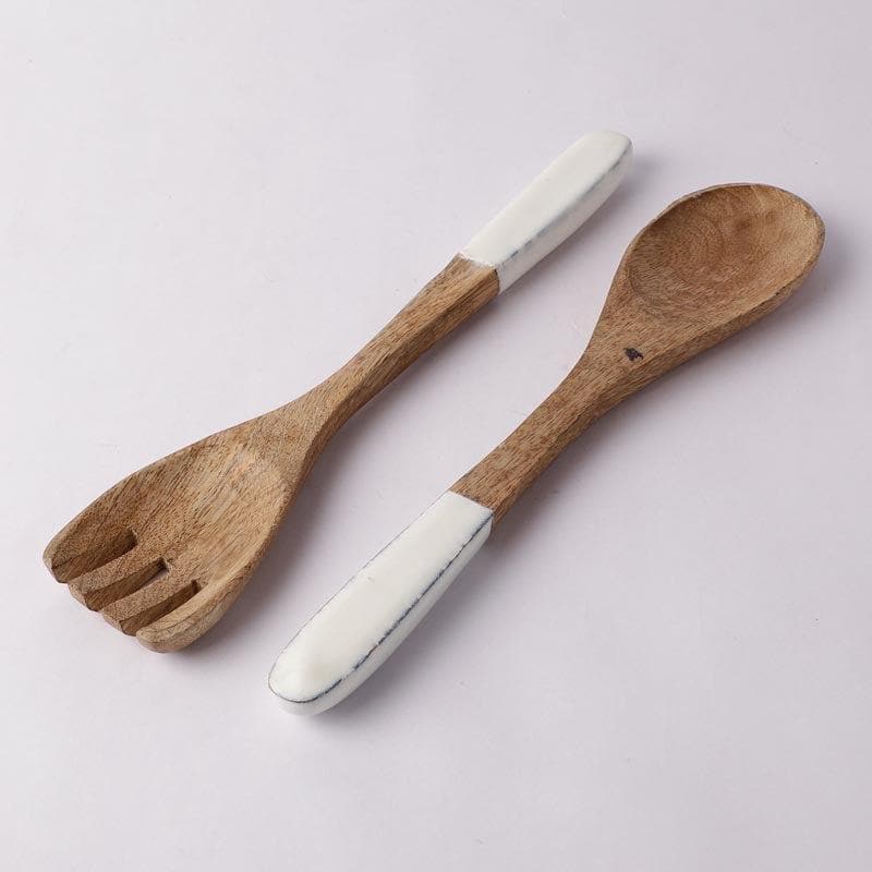 Salad Spoon - Clio Wooden Cutlery - Set Of Two