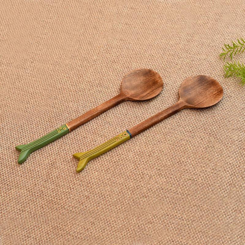 Salad Spoon - Etash Wooden Ladle - Set Of Two