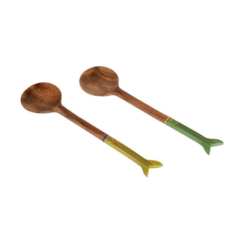 Salad Spoon - Etash Wooden Ladle - Set Of Two