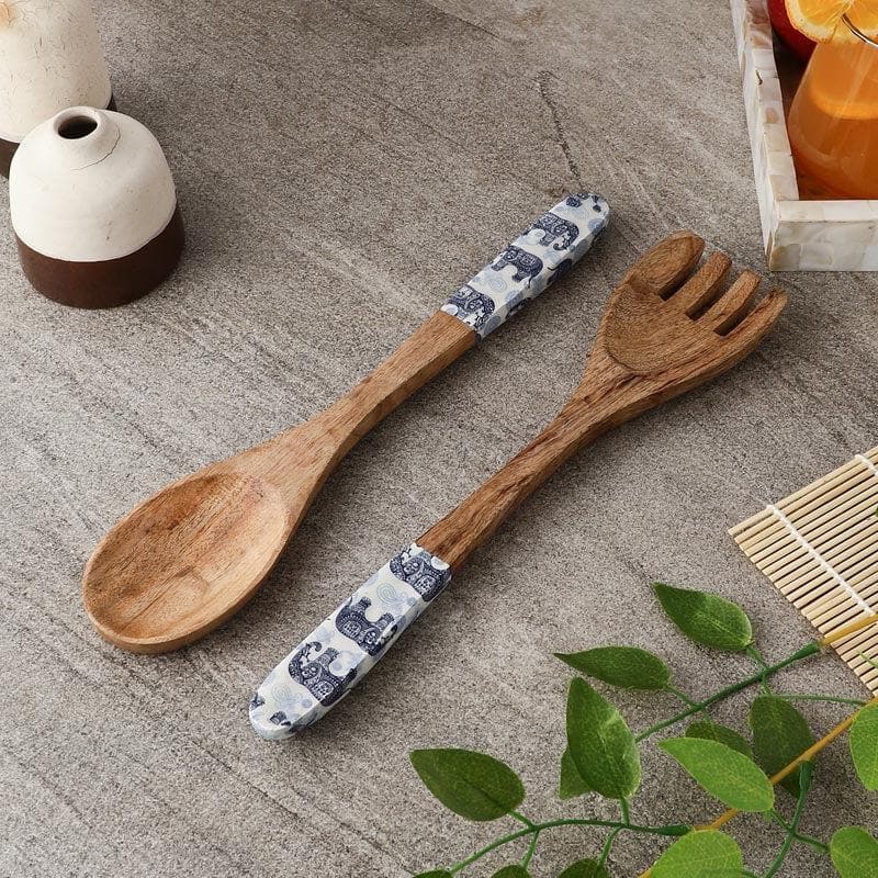 Salad Spoon - Tuskers Wooden Cutlery - Set Of Two