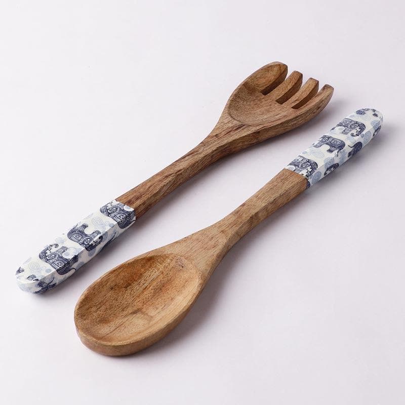 Salad Spoon - Tuskers Wooden Cutlery - Set Of Two