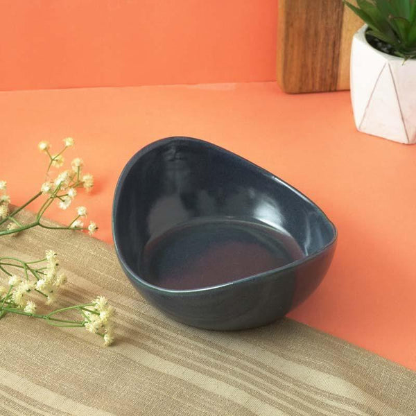 Buy Earthy Blue Oval Serving Bowl Serving Bowl from Vaaree