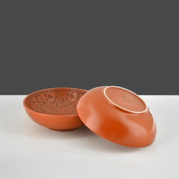 Buy Mila Terracota Serving Bowl - Set Of Two Serving Bowl from Vaaree