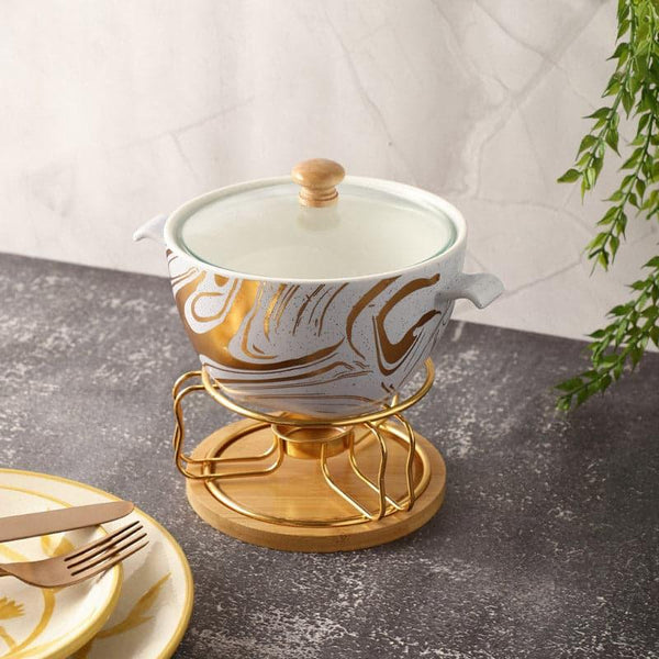 Buy Quela Fondue Cheese Set Serving Bowl from Vaaree