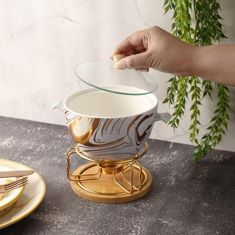 Buy Quela Fondue Cheese Set Serving Bowl from Vaaree