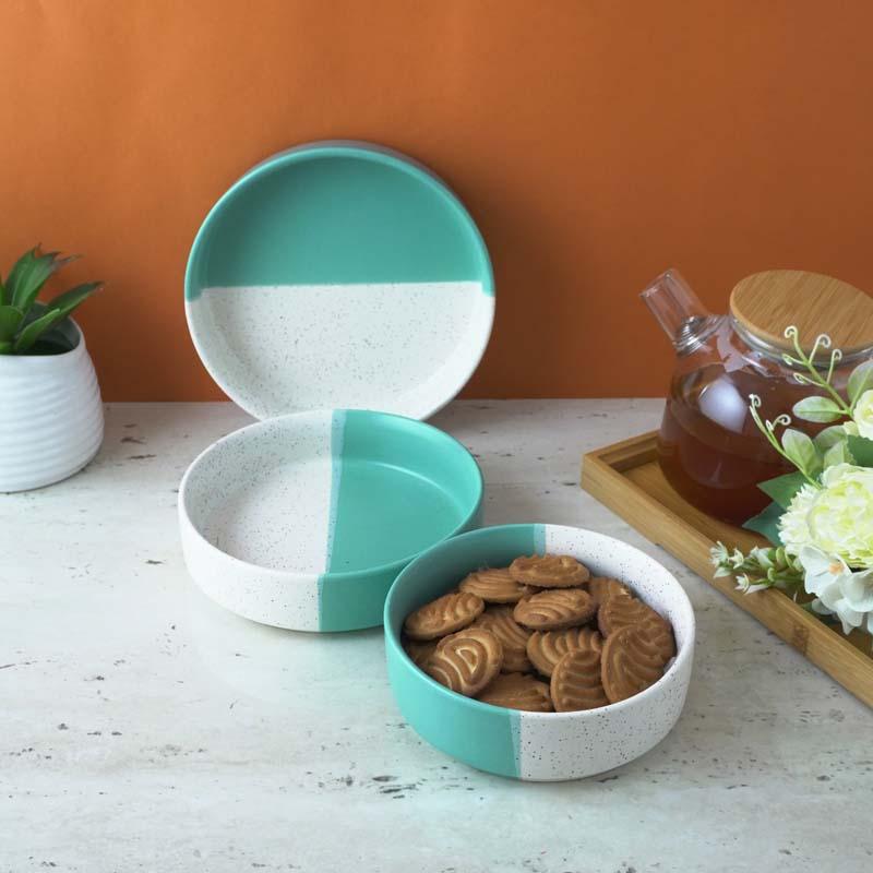 Serving Bowl - Terabite Serving Bowl (Teal) - Set Of Three