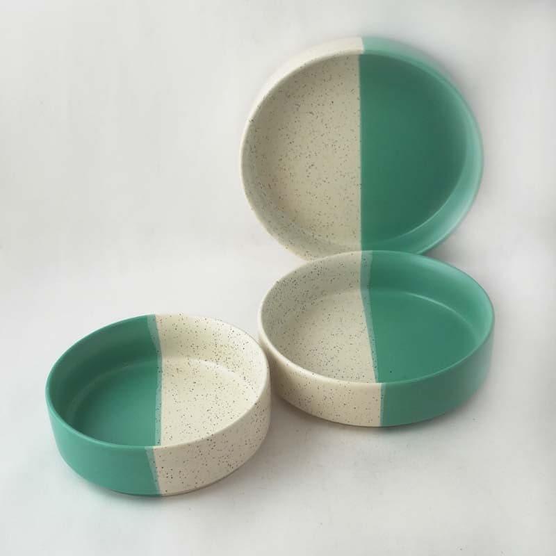 Serving Bowl - Terabite Serving Bowl (Teal) - Set Of Three