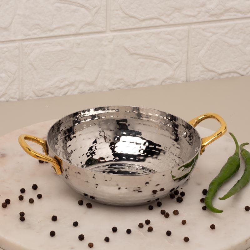 Buy Serving Bowl - Vintage Allure Hammered Kadhai Serving Pot - 500 ML at Vaaree online