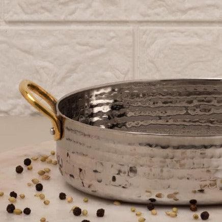 Buy Vintage Allure Hammered Oval Kadhai Serving Pot - 1000 ML Serving Bowl from Vaaree