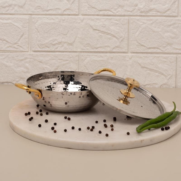 Buy Vintage Charm Hammered Kadhai Serving Pot - 700 ML Serving Bowl from Vaaree