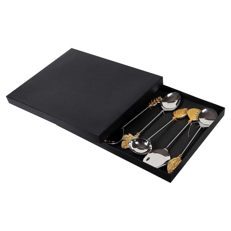 Buy Leafy Serving Spoon - Set Of Eight Serving Spoon from Vaaree