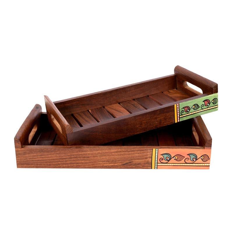 Serving Tray - Aena Wooden Tray - Set Of Two