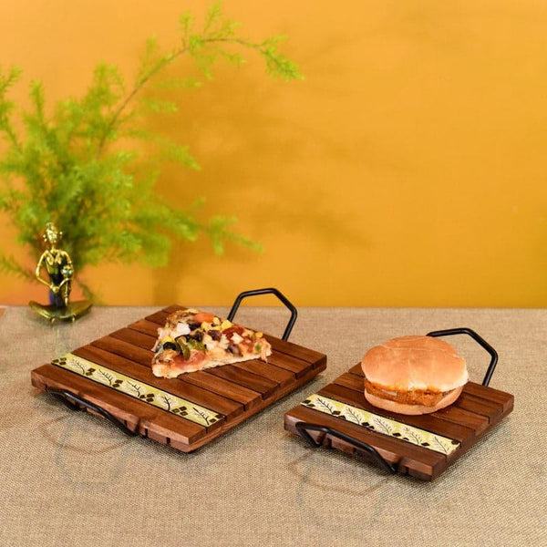 Serving Tray - Arasi Wooden Tray - Set Of Two