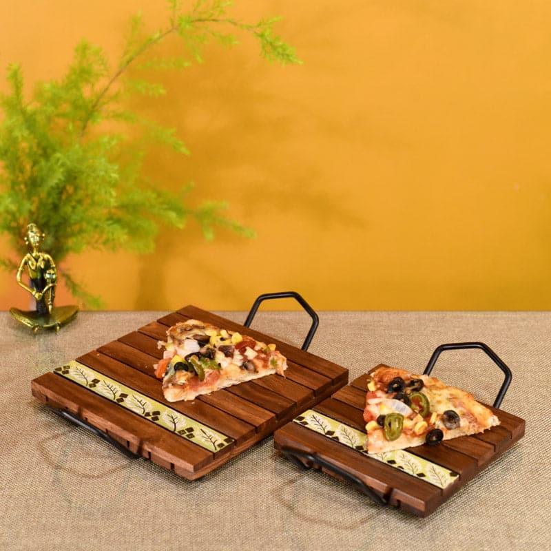 Serving Tray - Arasi Wooden Tray - Set Of Two