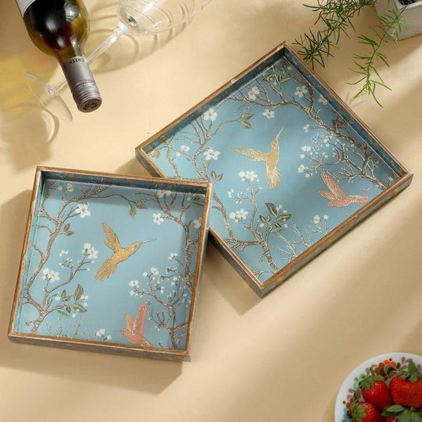 Serving Tray - Bird Chatter Serving Tray - Set Of Two