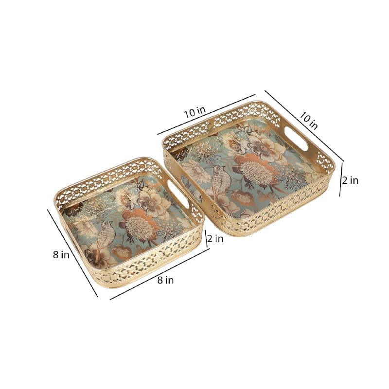 Buy Blossom Tray - Set Of Two Serving Tray from Vaaree