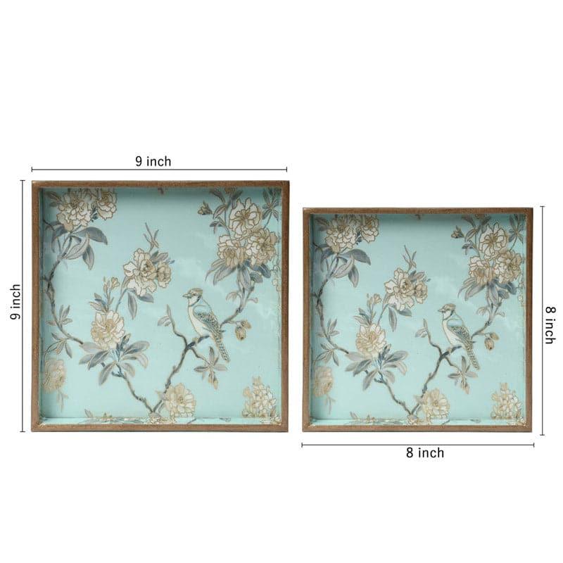 Serving Tray - Chroma Floral Serving Tray - Set Of Two