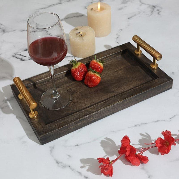 Buy Iona Wooden Tray Serving Tray from Vaaree