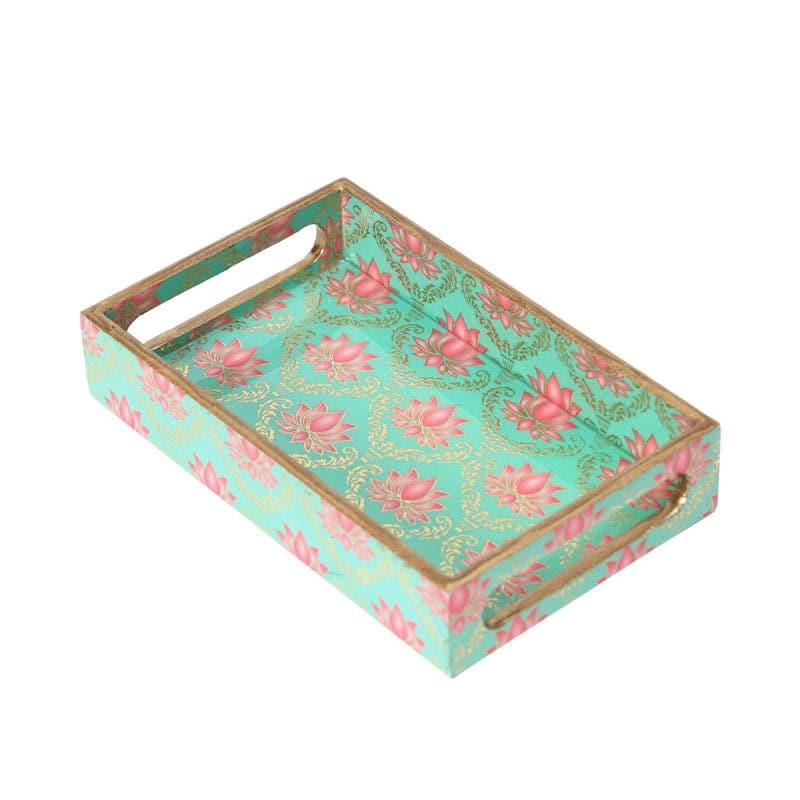 Buy Kamla Kanthara Ethnic Tray - Green Serving Tray from Vaaree