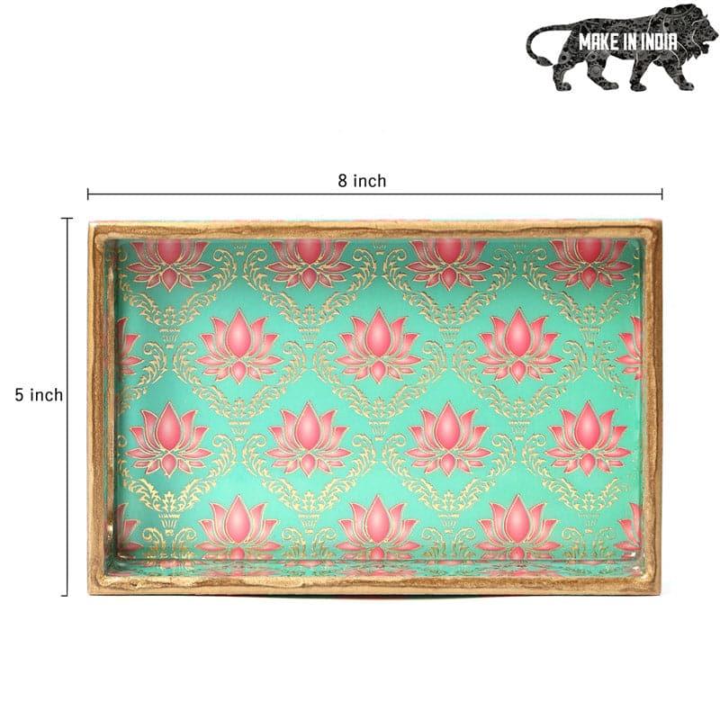 Buy Kamla Kanthara Ethnic Tray - Green Serving Tray from Vaaree