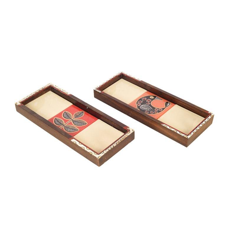 Serving Tray - Kaya Wooden Tray - Set Of Two