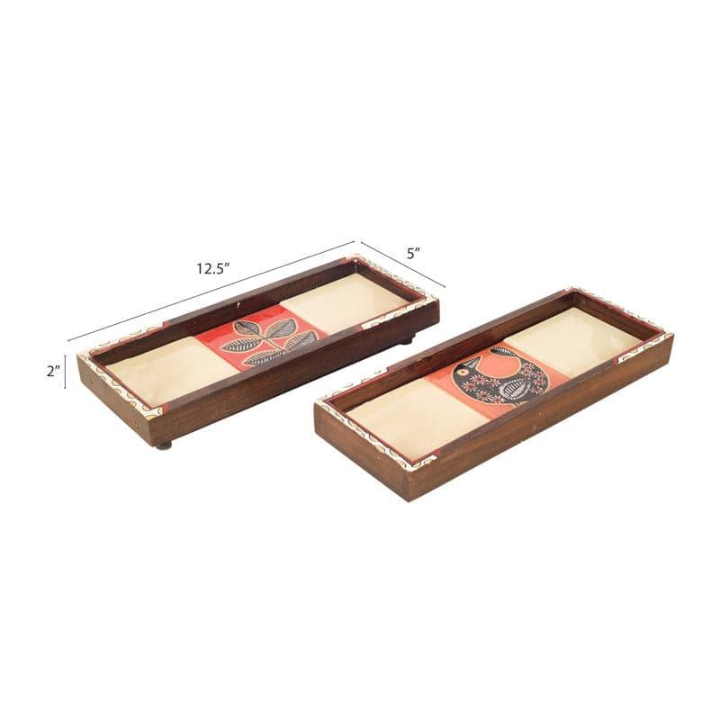 Serving Tray - Kaya Wooden Tray - Set Of Two