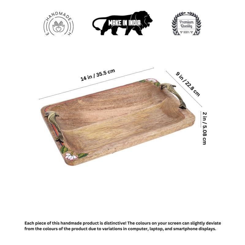 Serving Tray - Pichwai Mango Wood Tray