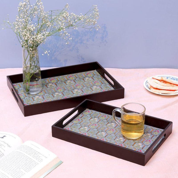 Serving Tray - Piera Ethnic Serving Tray - Set Of Two