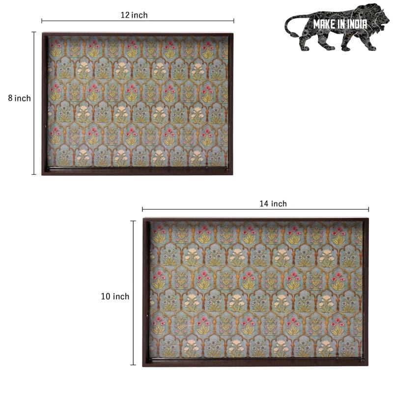 Buy Piera Ethnic Serving Tray - Set Of Two Serving Tray from Vaaree