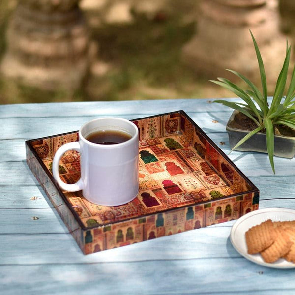 Serving Tray - Regal Mandir Square Serving Tray