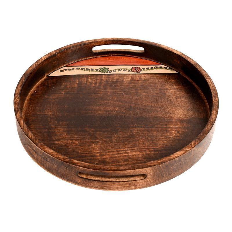 Serving Tray - Round Mango Wood Tray