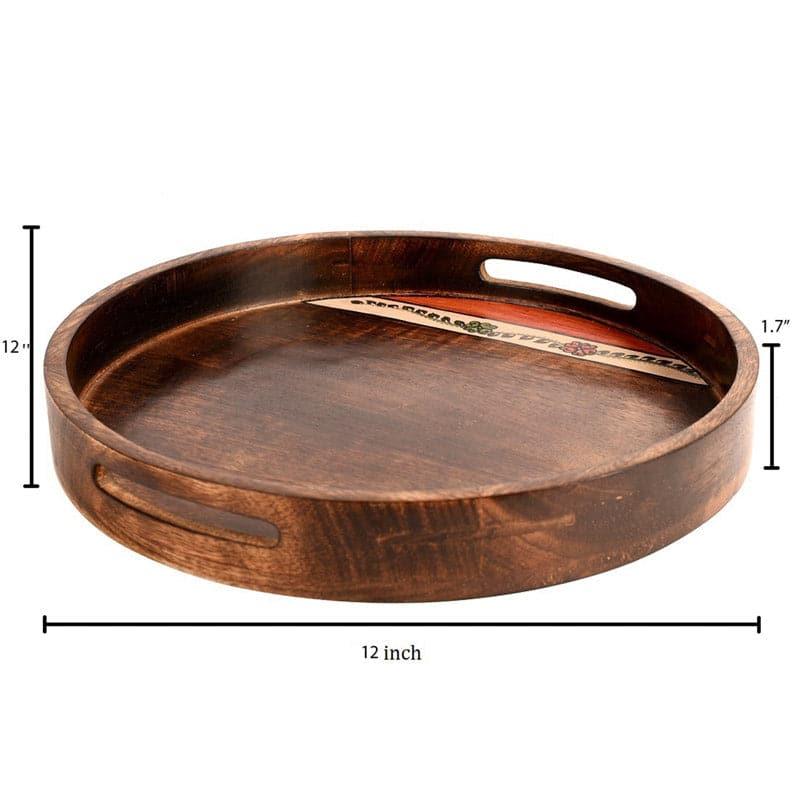 Serving Tray - Round Mango Wood Tray