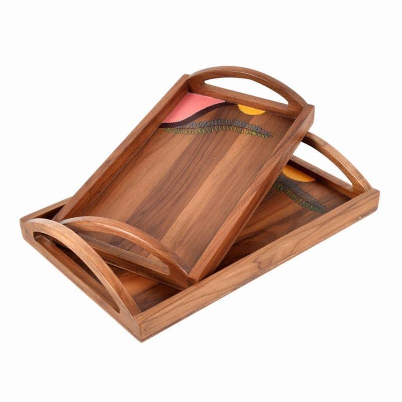 Serving Tray - Salini Wooden Tray - Set Of Two