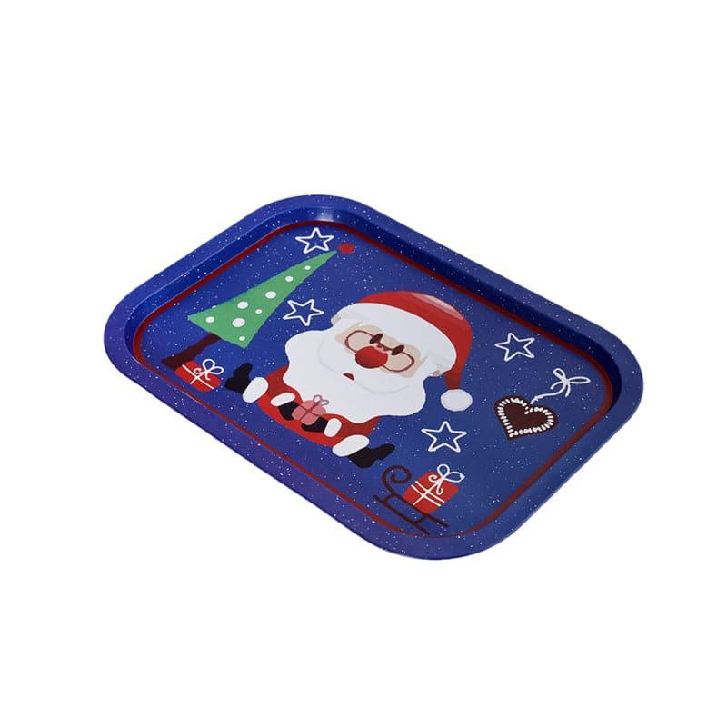 Buy Santa Cartoon Serving Tray - Set Of Two Serving Tray from Vaaree