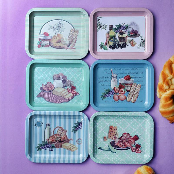 Buy Snack Pack Tray - Set Of Six Serving Tray from Vaaree