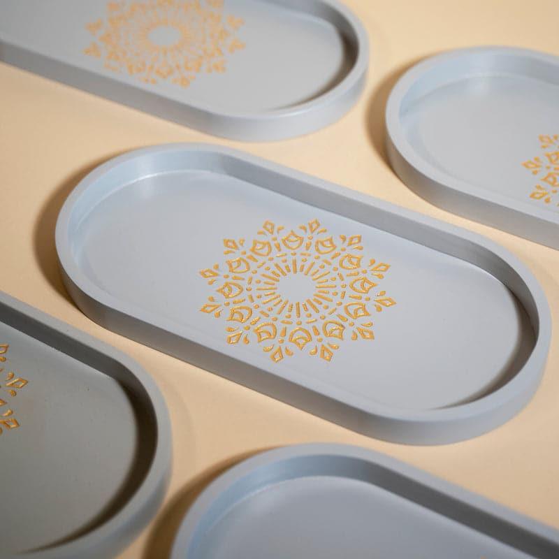 Buy Triva Mandala Serving Tray - Grey Serving Tray from Vaaree