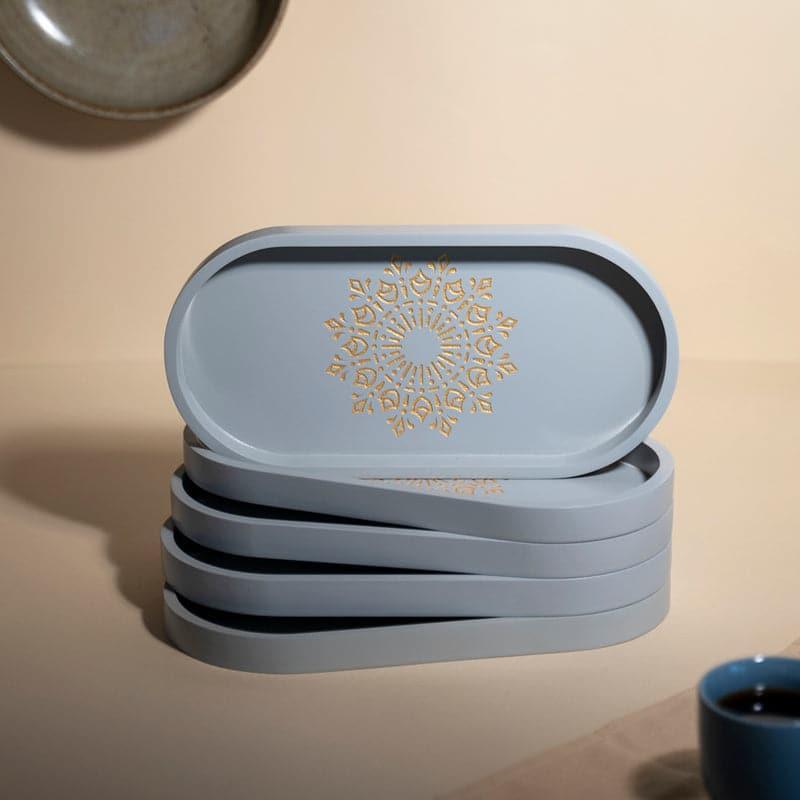 Buy Triva Mandala Serving Tray - Grey Serving Tray from Vaaree