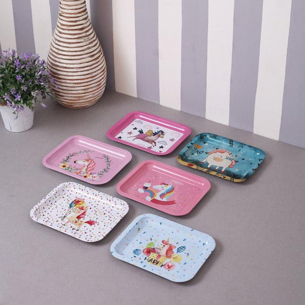 Buy Unicorn Cast Tray - Set Of Six Serving Tray from Vaaree