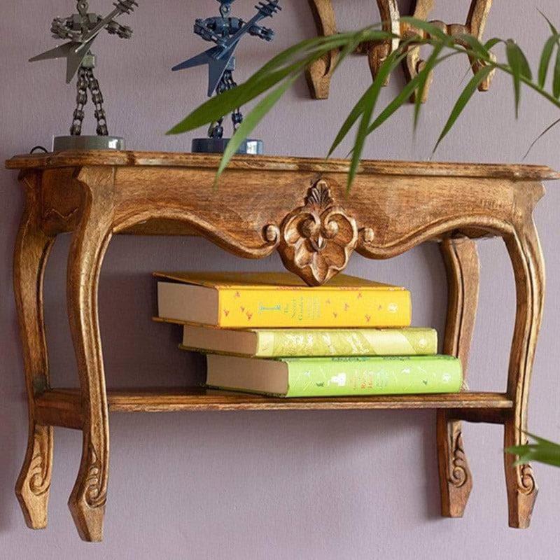 Buy Alice Mini Table Handcrafted Wooden Wall Shelf Shelves from Vaaree