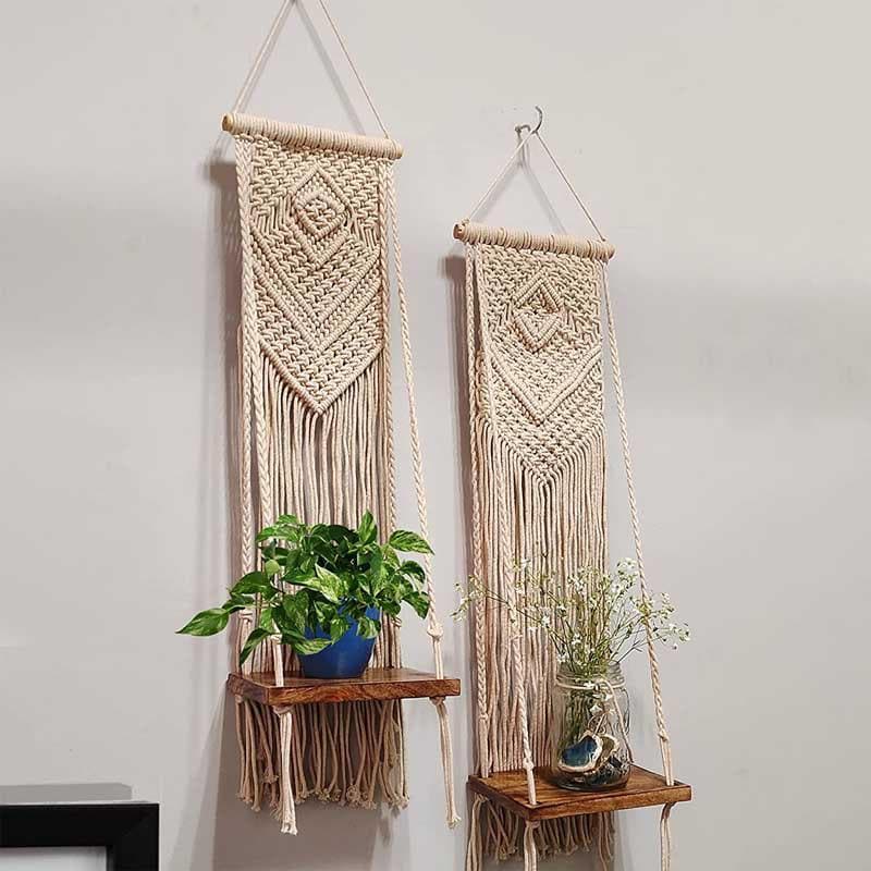 Buy Alpas Hanging Shelf - Set Of Two Shelves from Vaaree