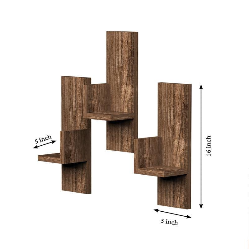 Shelves - Arzen Wall Shelf (Dark Oak) - Set Of Three